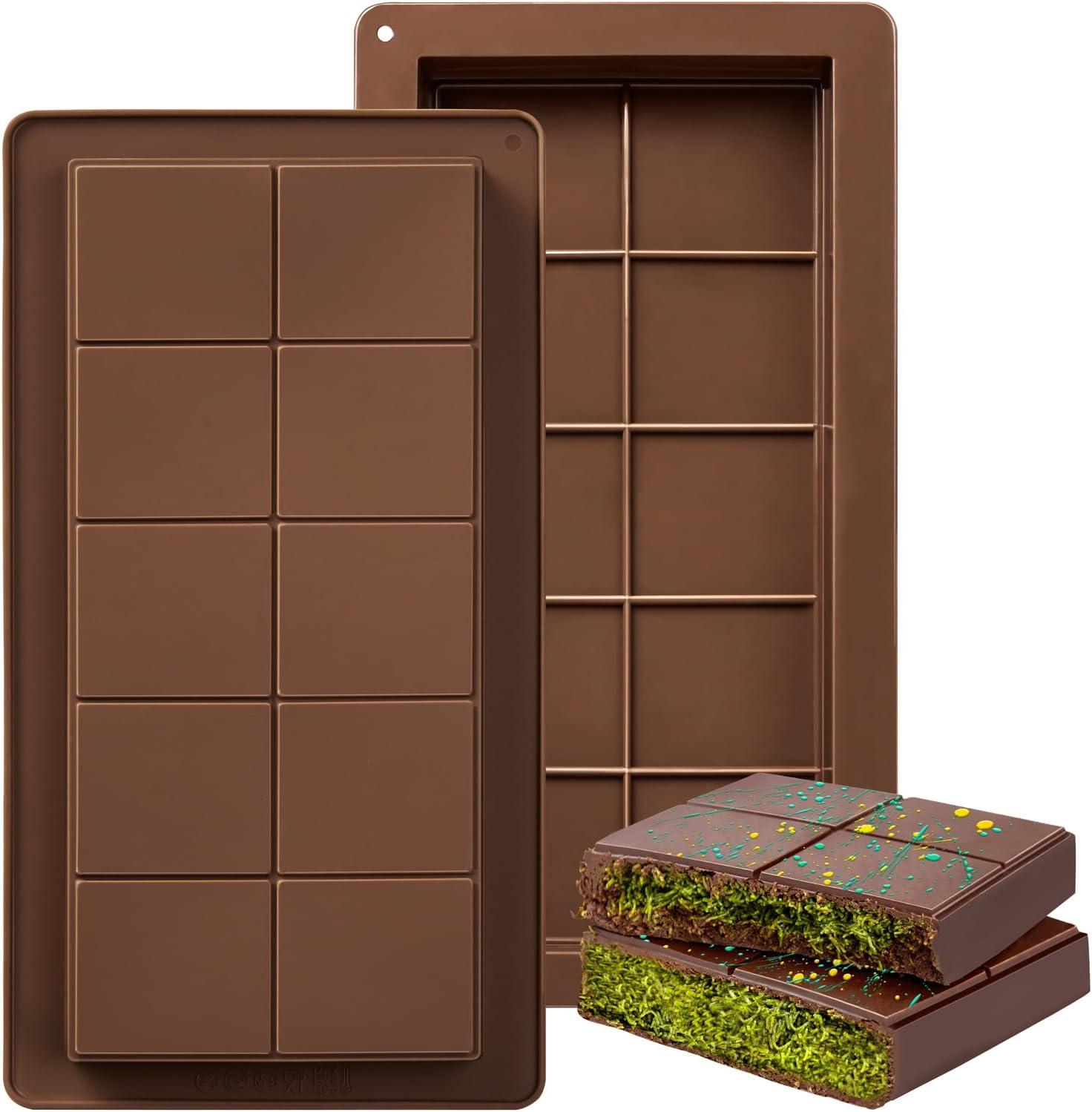 Deep Chocolate Bar Molds 2 Pack