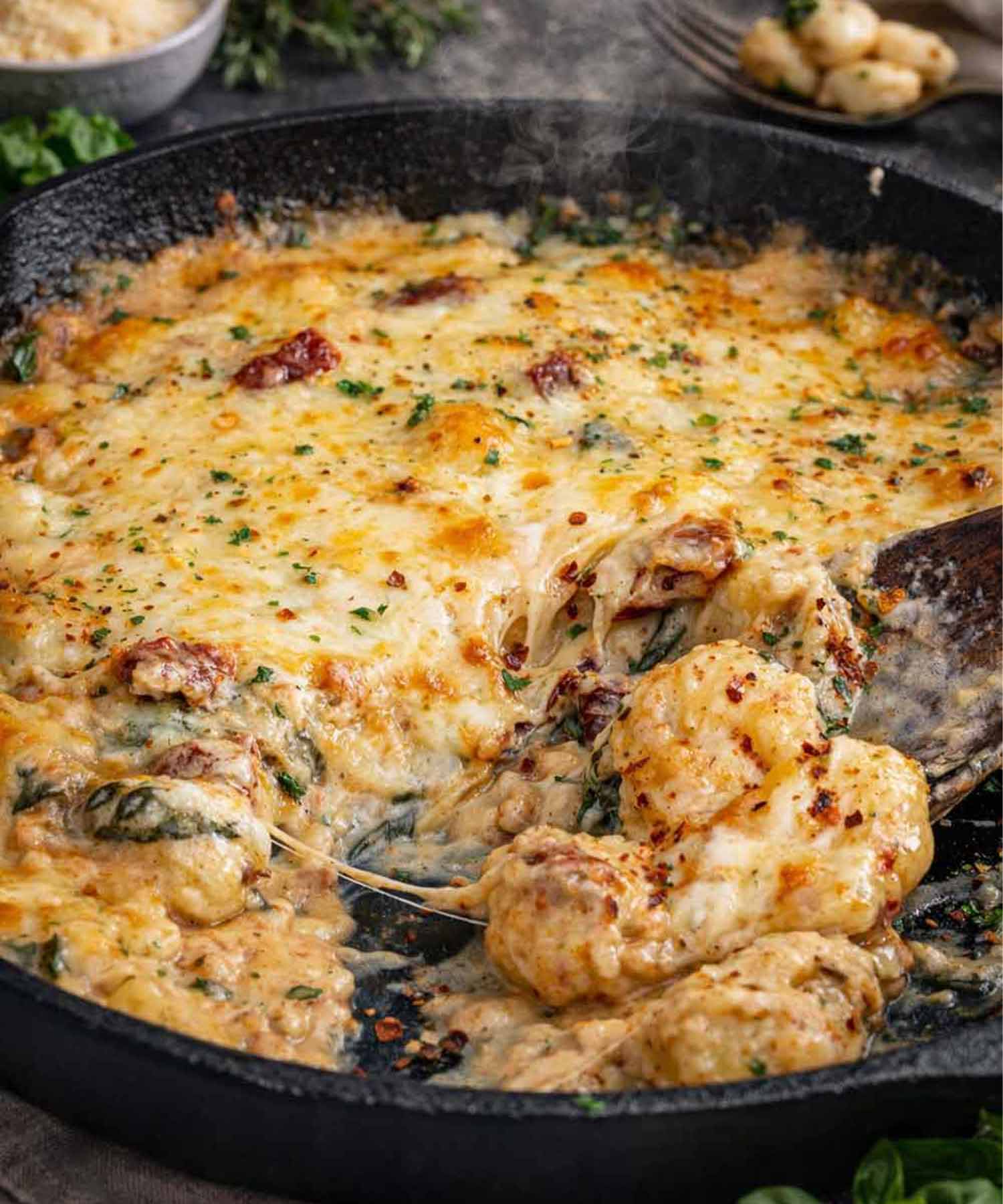 Creamy Tuscan Gnocchi Bake