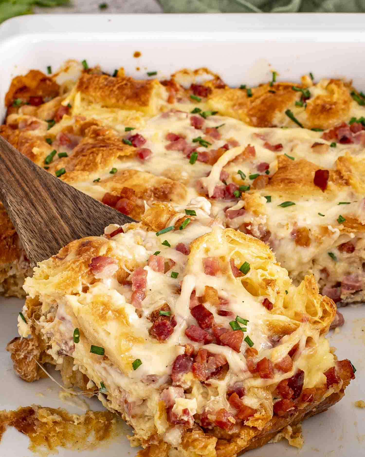 Ham & Cheese Croissant Egg Bake