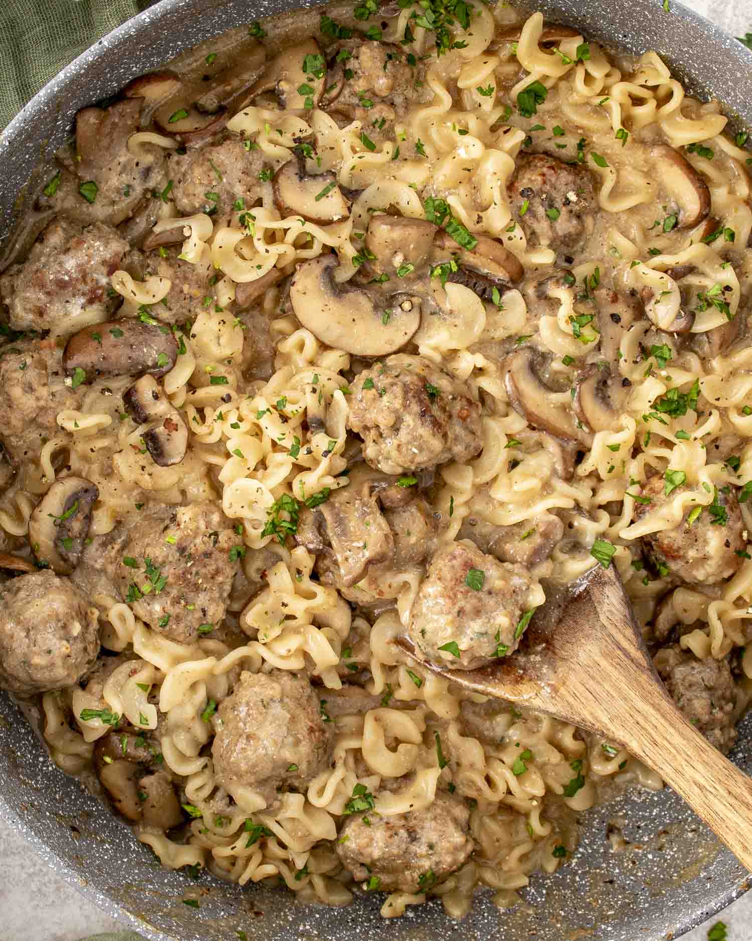One-Pot Swedish Meatball Stroganoff