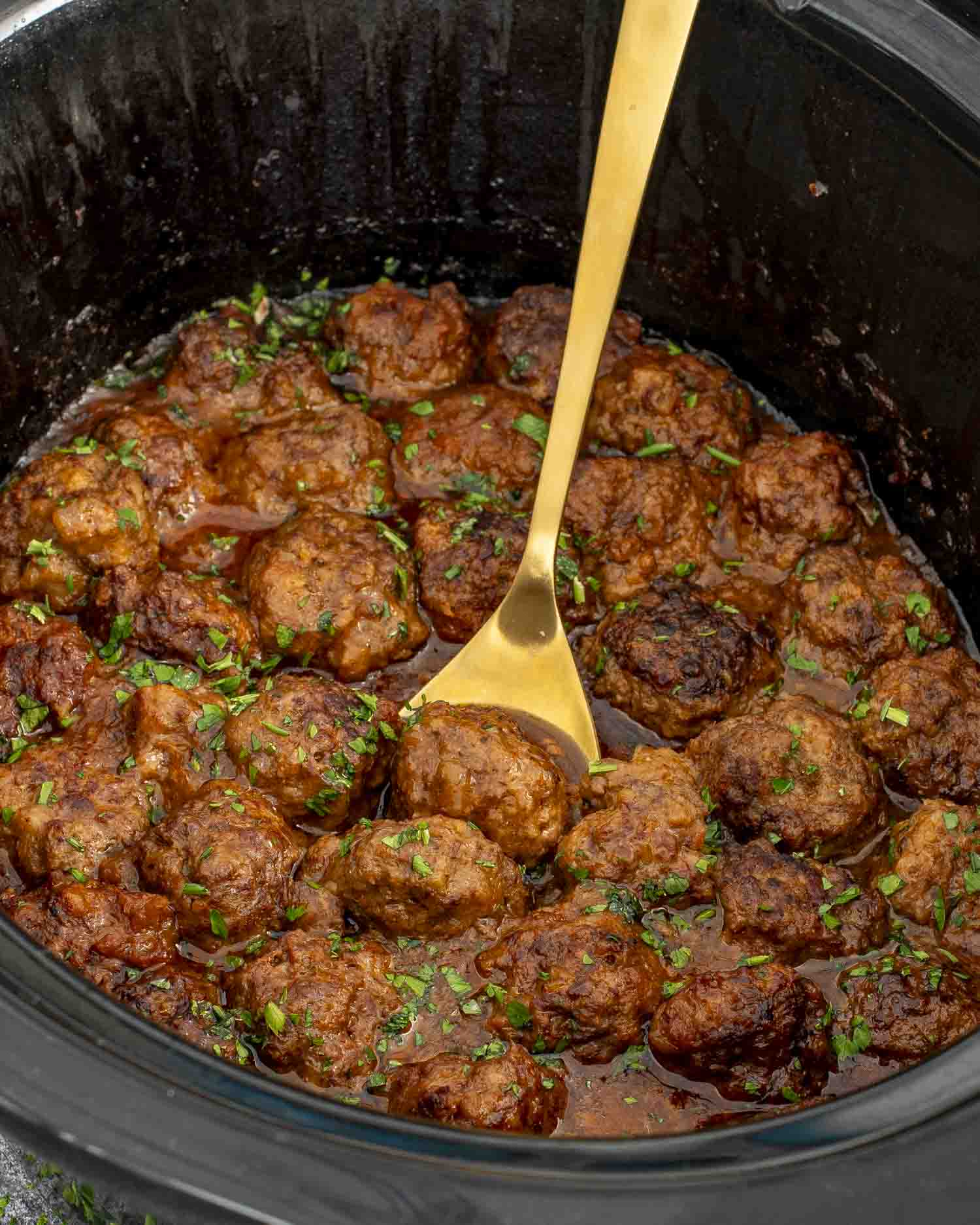 Slow Cooker Salisbury Steak Meatballs