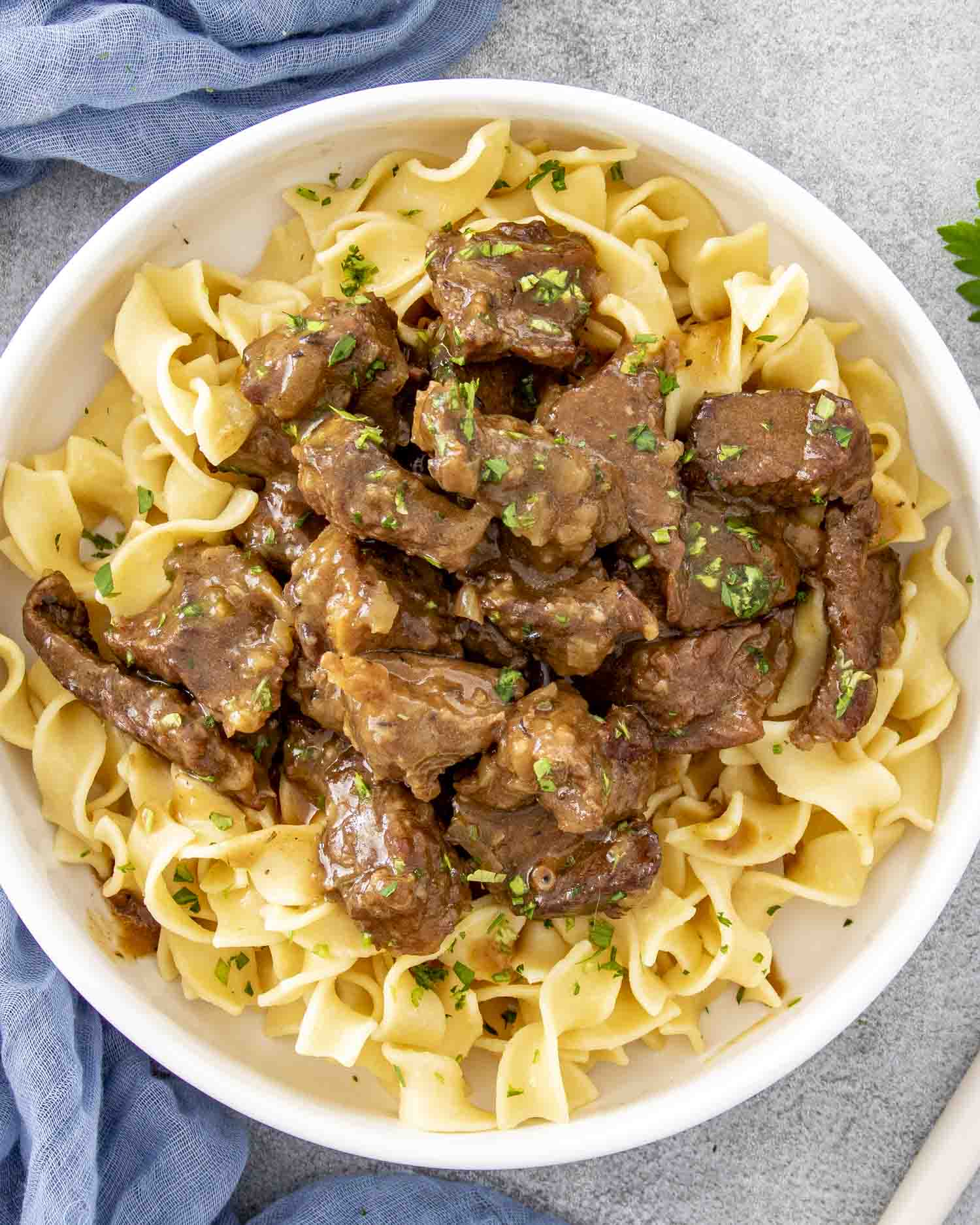 Old-Fashioned Beef Tips and Noodles