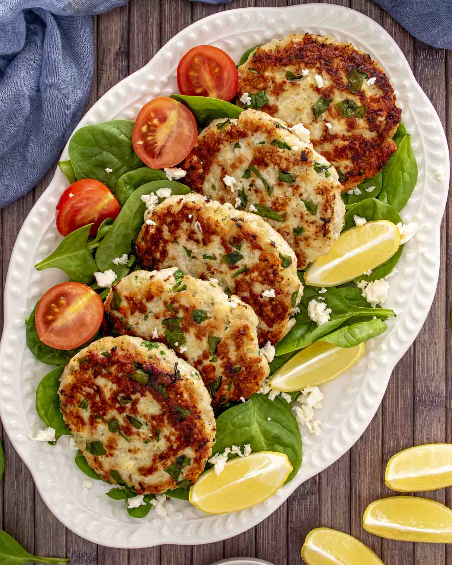 Spinach and Feta Chicken Patties