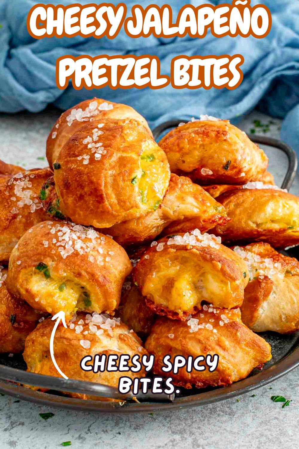 pin for cheesy jalapeno pretzel bites.