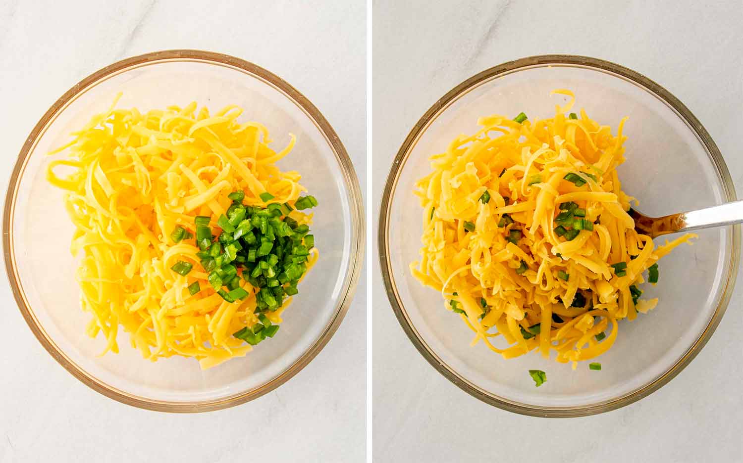 process shots showing how to make cheesy jalapeno pretzel bites.