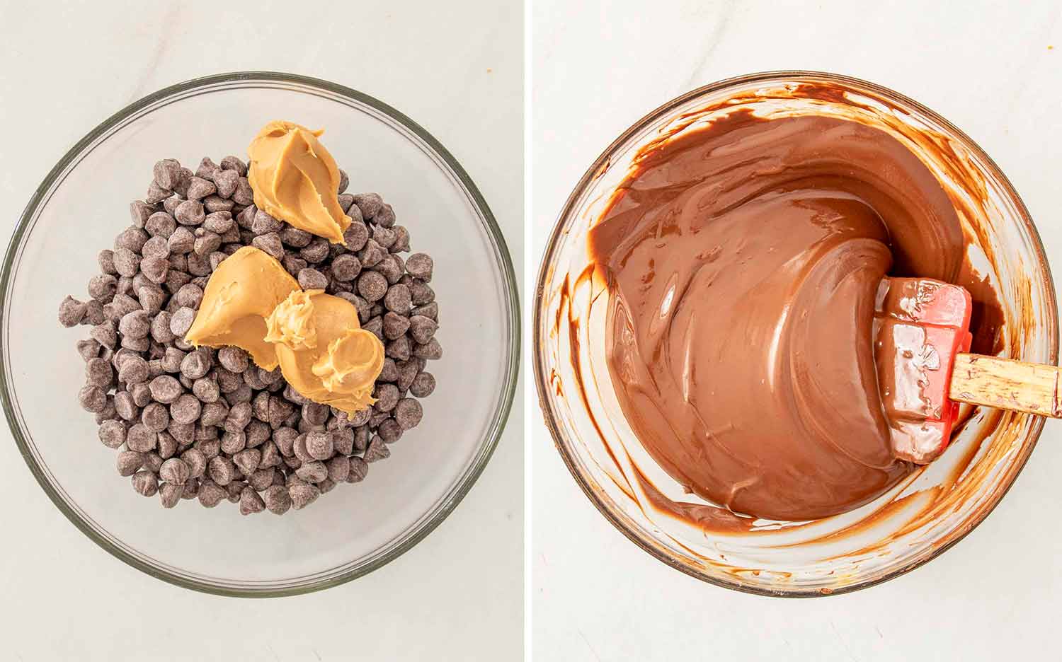 process shots showing how to make lunch lady bars.
