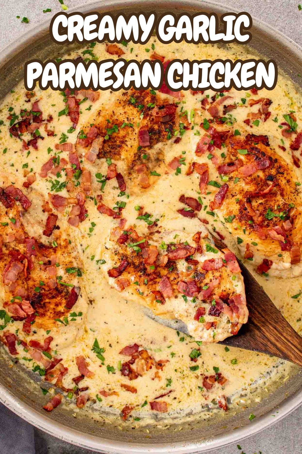 pin for creamy garlic parmesan chicken.