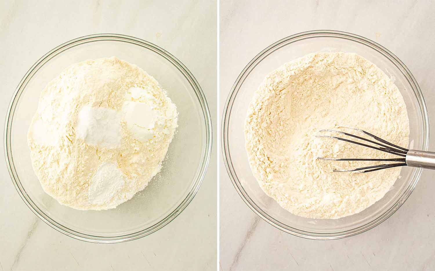 process shots showing how to make cinnamon roll cookies with cream cheese glaze.