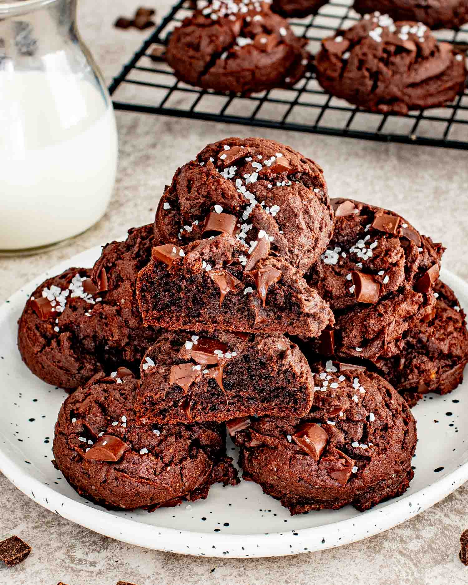 Double Chocolate Fudge Cookies