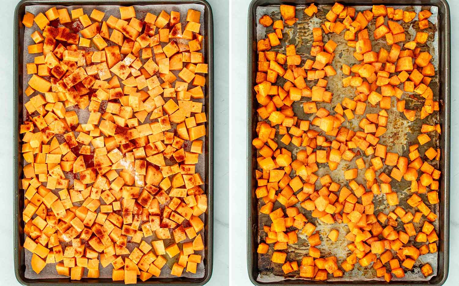 process shots showing how to make hot honey taco beef bowls.