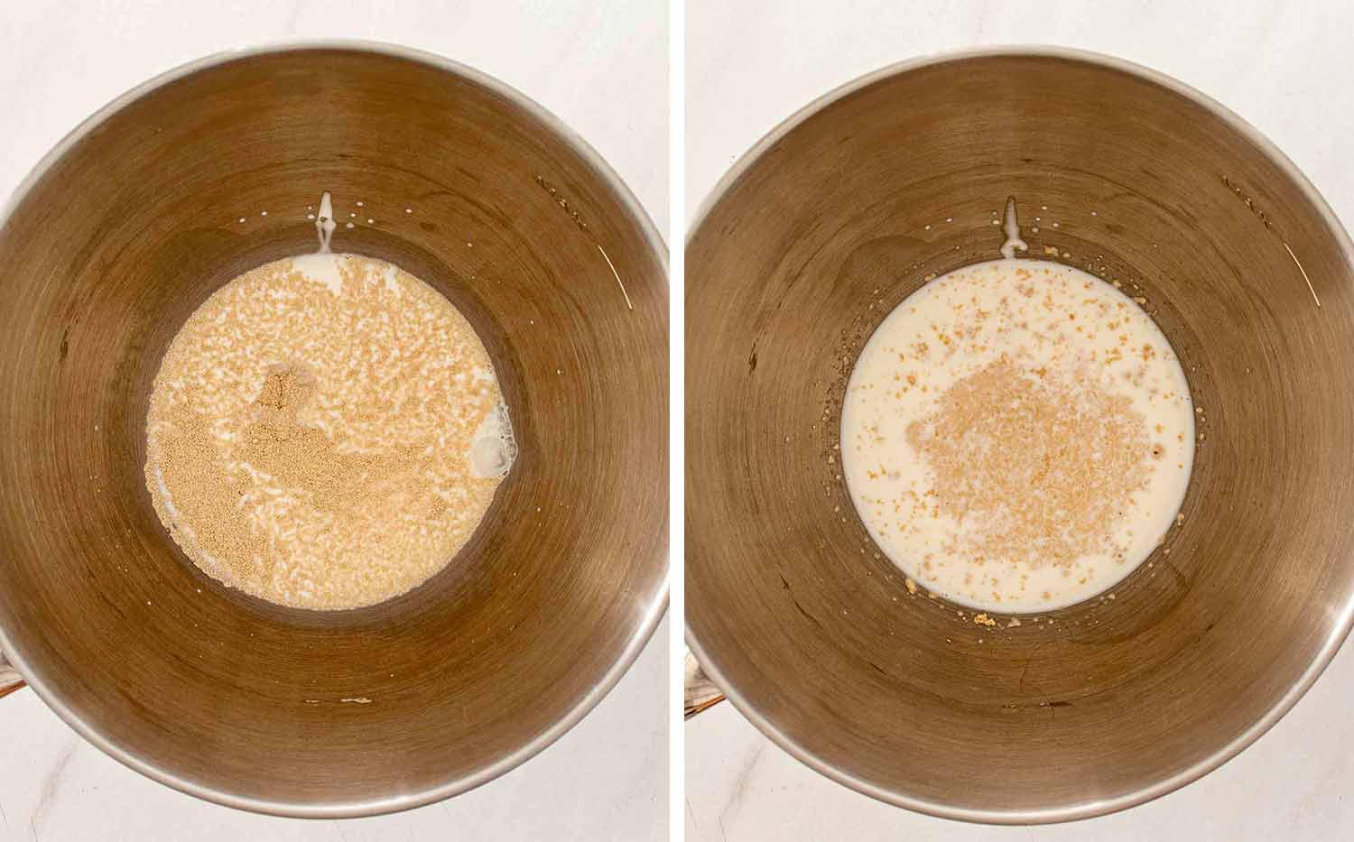 process shots showing how to make jumbo bakery style cinnamon rolls.