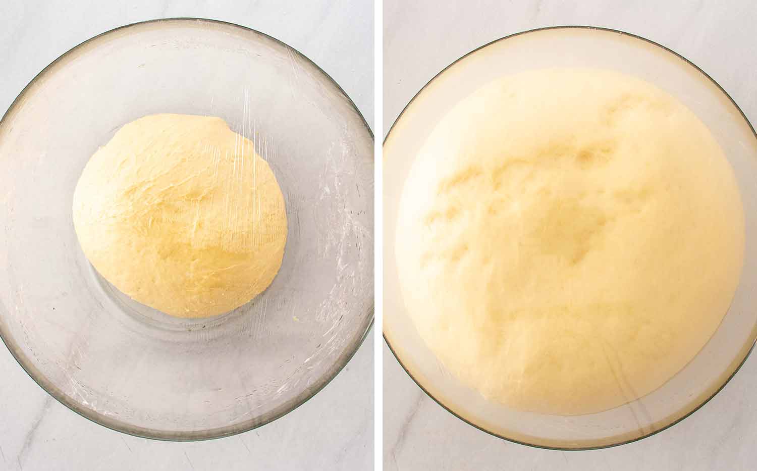 process shots showing how to make jumbo bakery style cinnamon rolls.