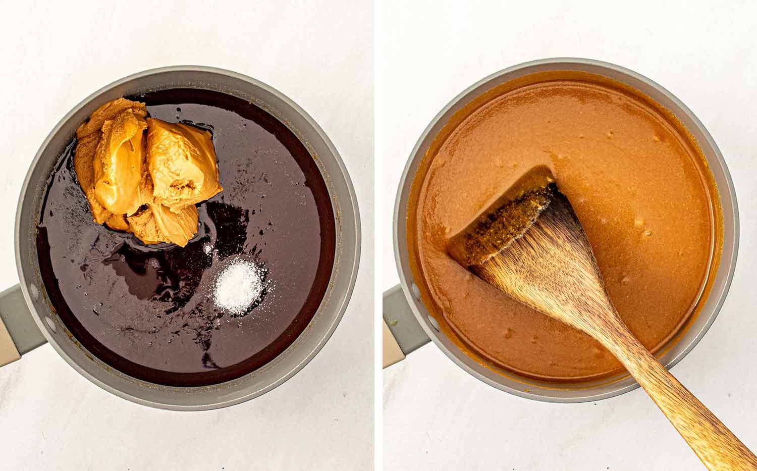 process shots showing how to make eat more bars.