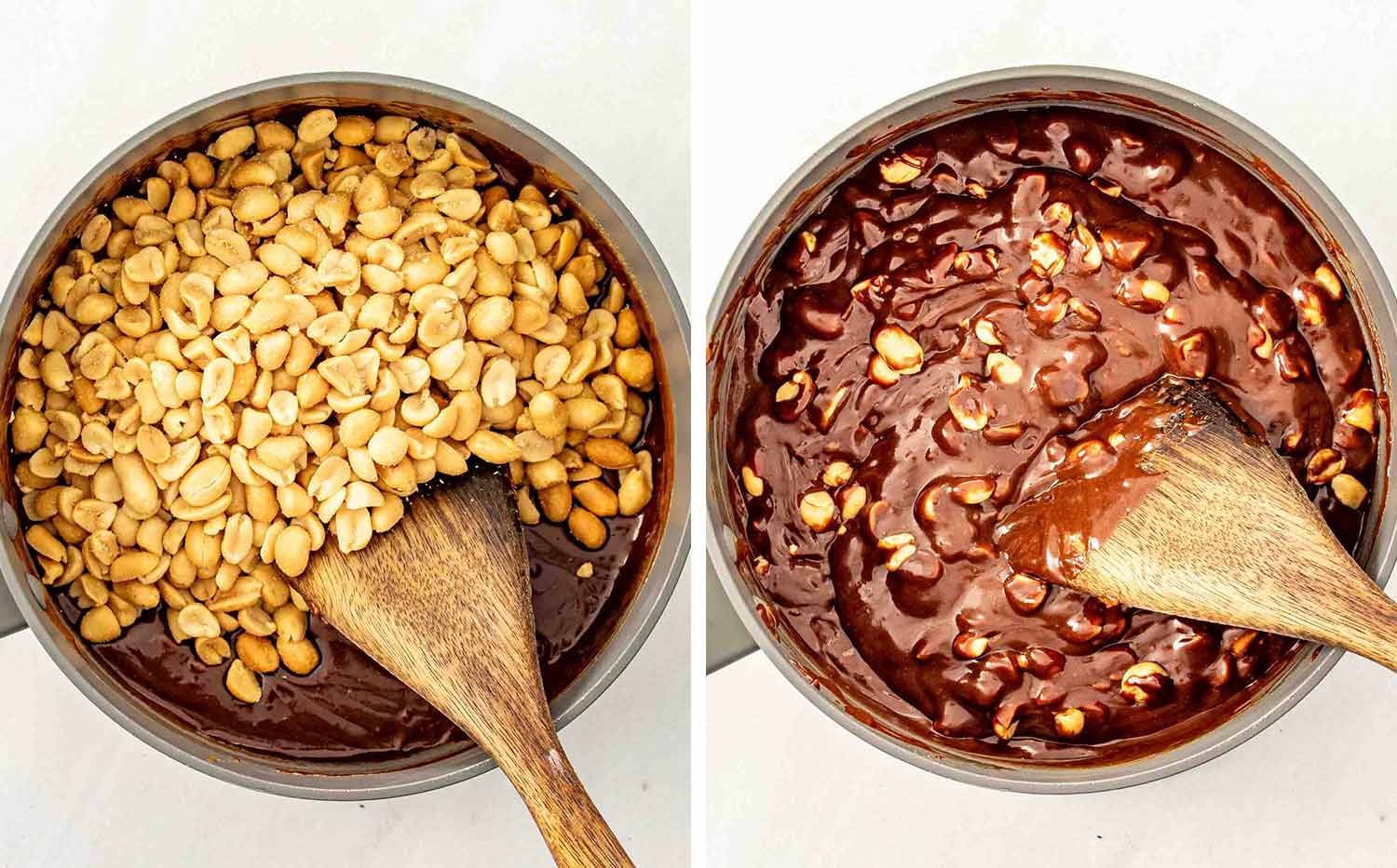 process shots showing how to make eat more bars.