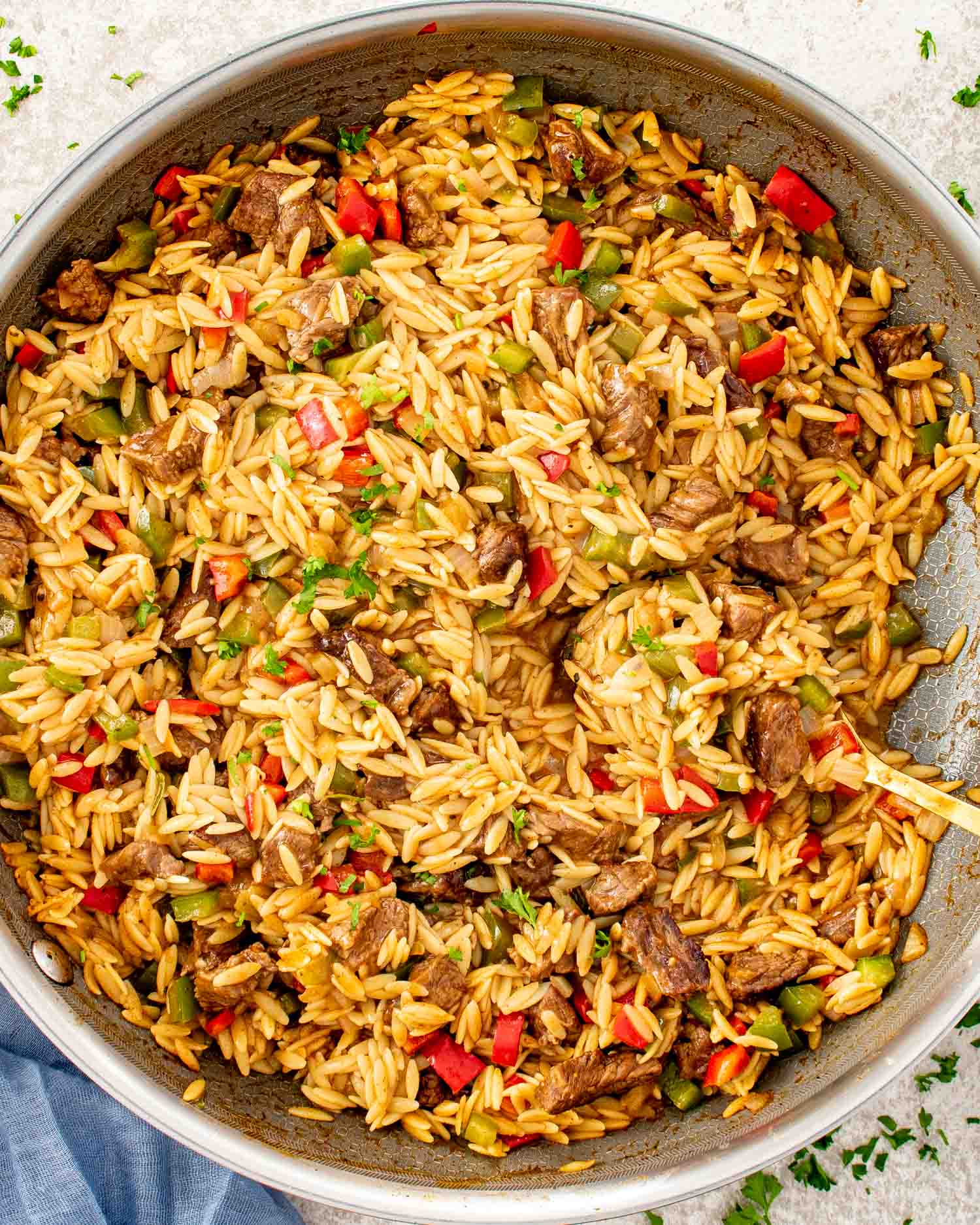One Pot Beef and Orzo