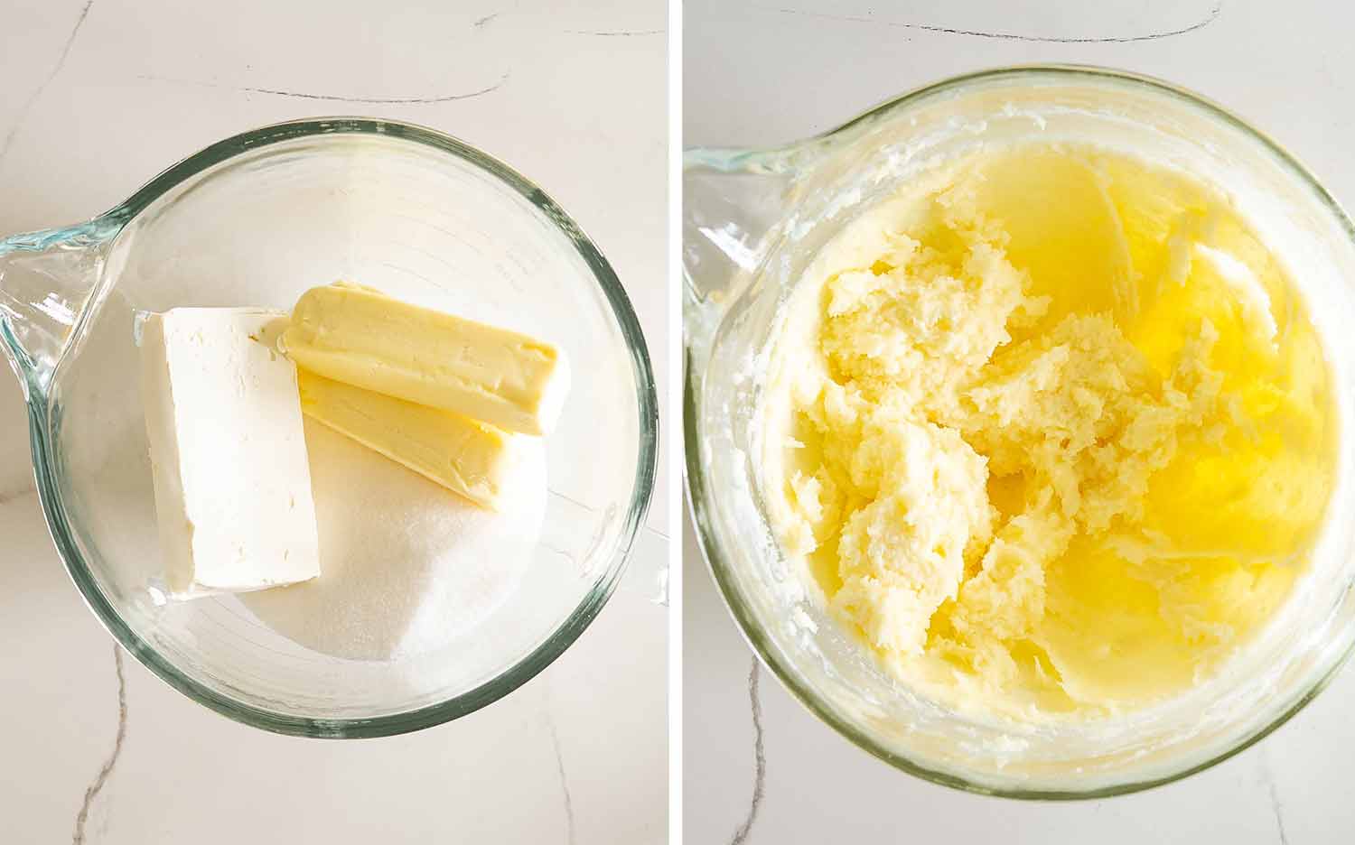 process shots showing how to make pineapple cream cheese pound cake.
