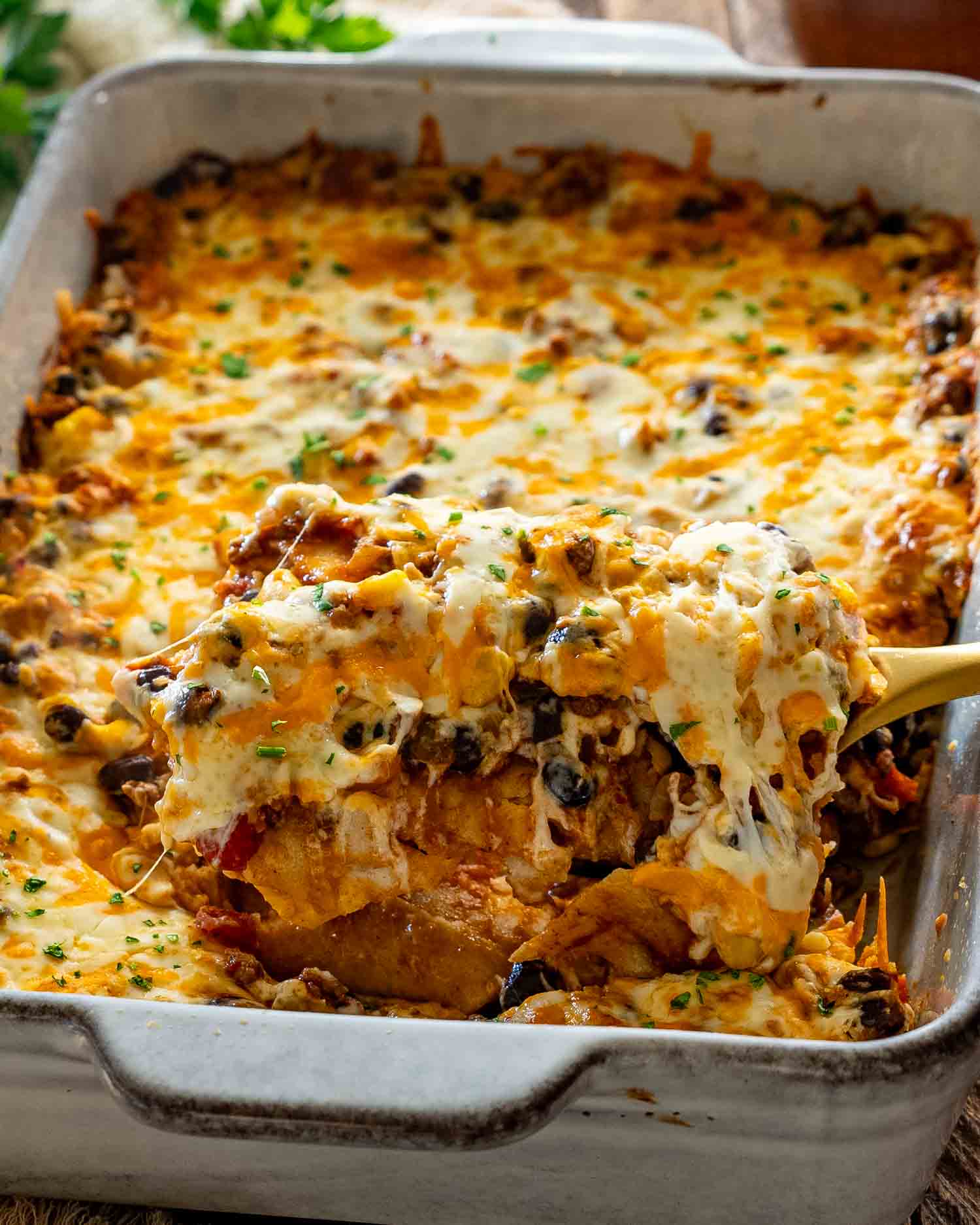 Tex-Mex Beef Enchilada Casserole