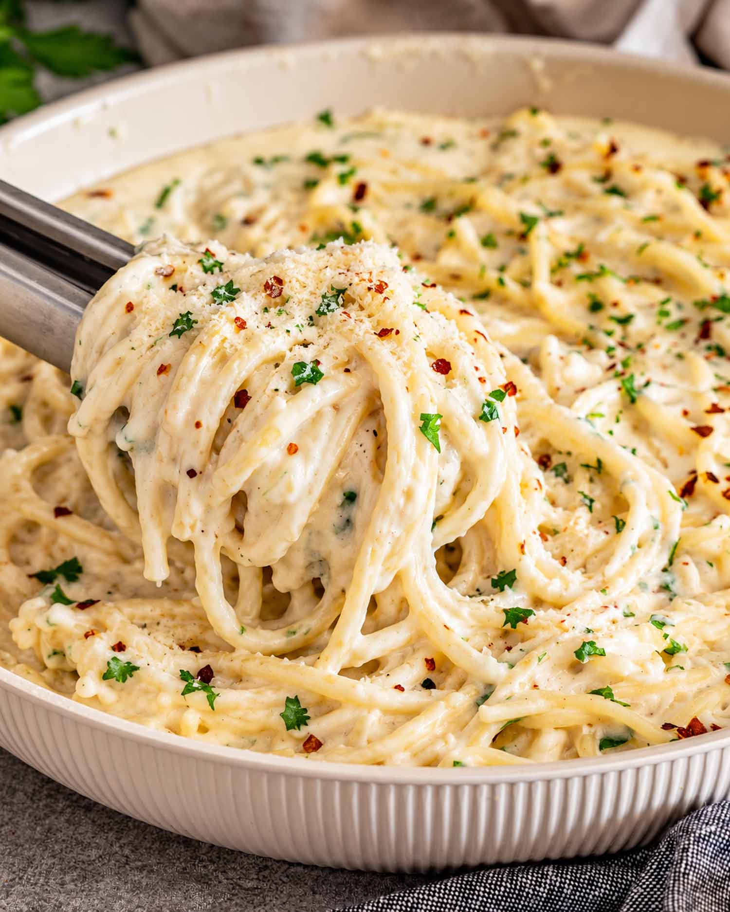 Creamy Parmesan Spaghetti