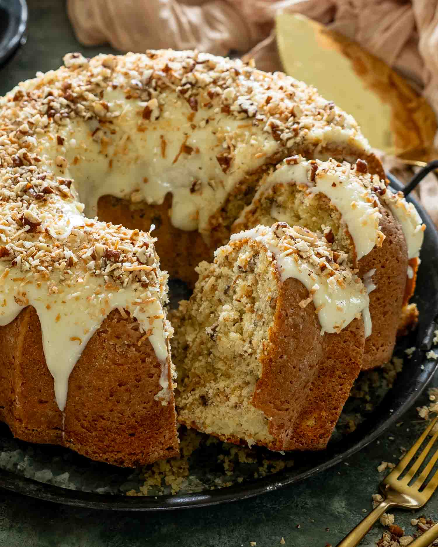 Toasted Coconut Italian Cream Bundt Cake